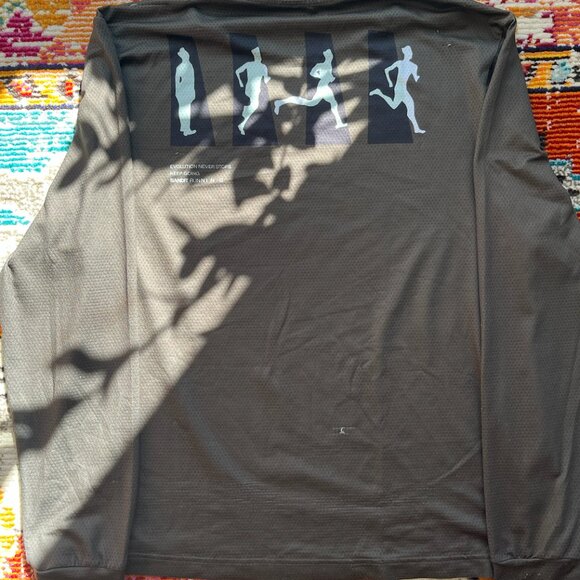 BANDIT RUNNING LONG SLEEVE OLIVE GREEN MICROMESH SHIRT SIZE M - Picture 2 of 7